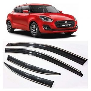 rain window door visor wind deflectors For New Swift   - Black